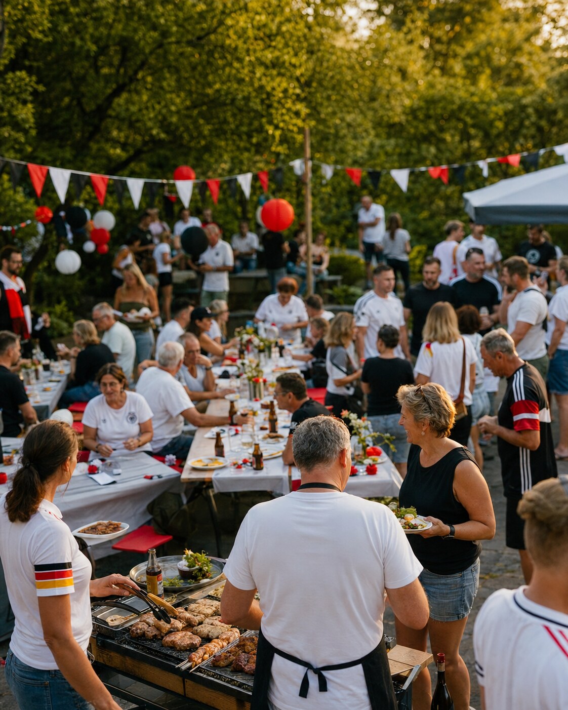 Mitglieder beim Sommerfest des EFC Cappeler Adler