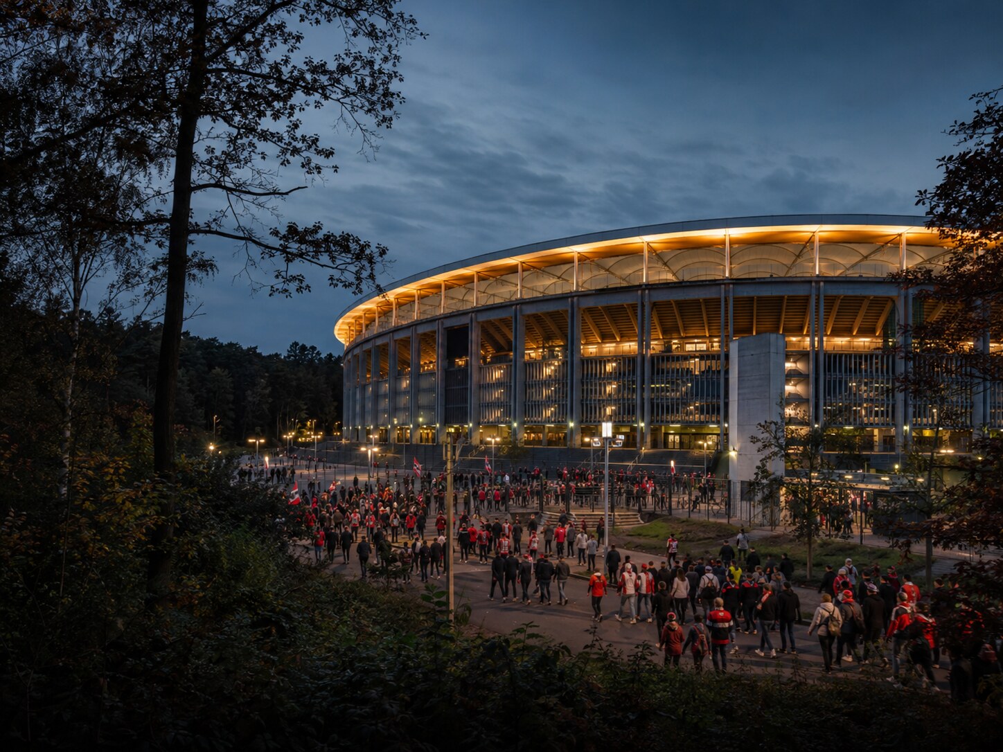 Blick auf das Frankfurter Waldstadion